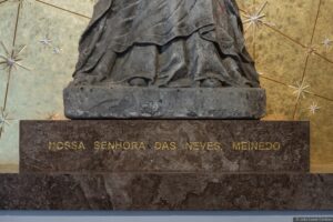 Intervenção no nicho da imagem de Nossa Senhora das Neves