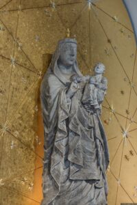 Intervenção no nicho da imagem de Nossa Senhora das Neves